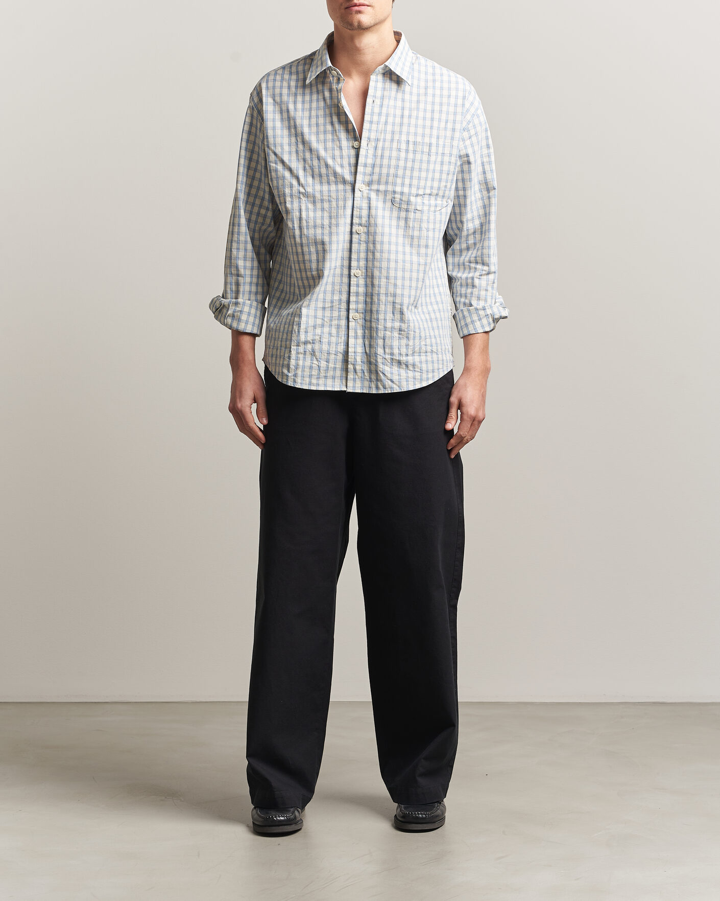 Homme | Pantalons | A.P.C. | Lou Cotton/Linen Drawstring Trousers Faded Black