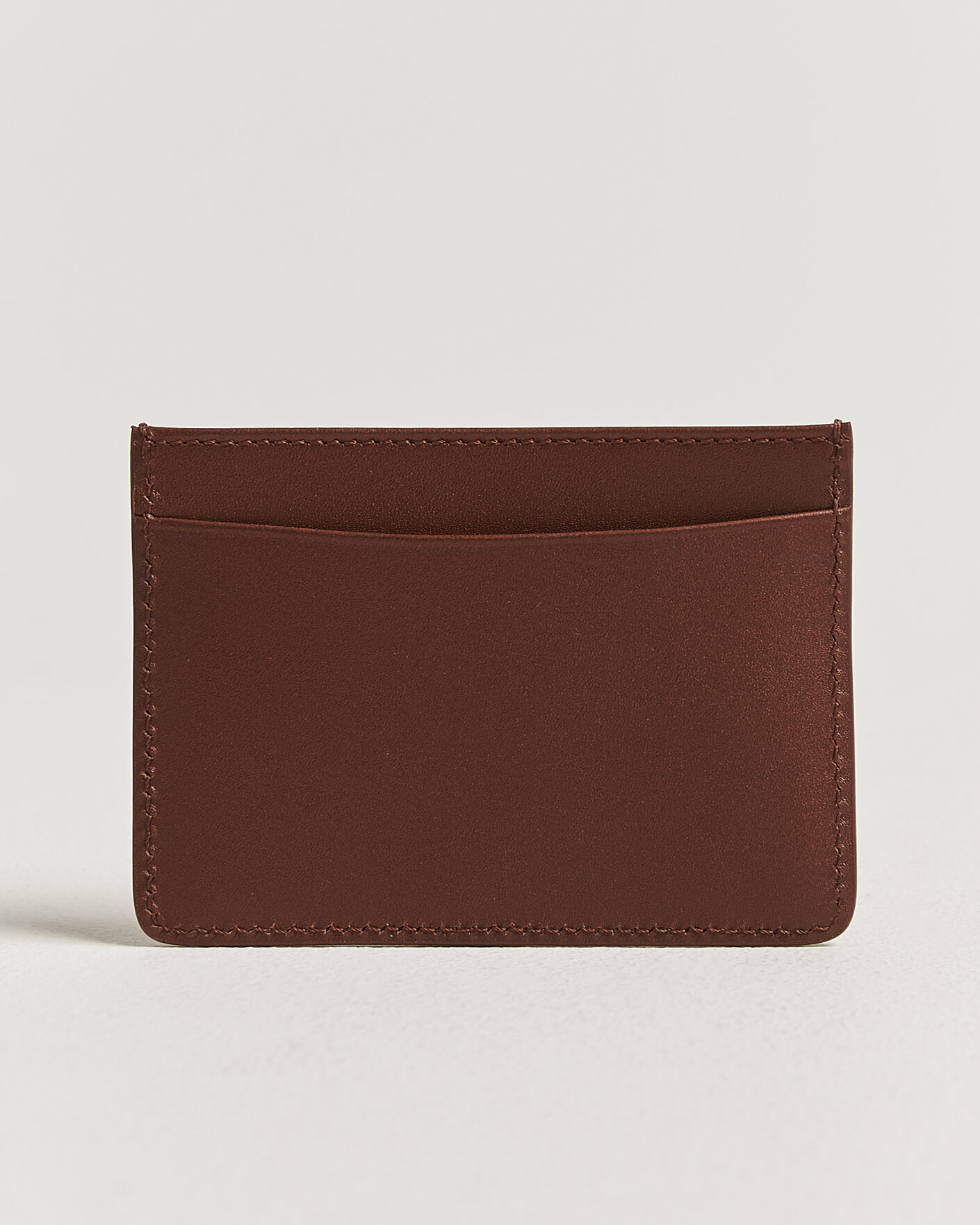 Homme | Portefeuilles | A.P.C. | Calf Leather Card Holder Hazelnut