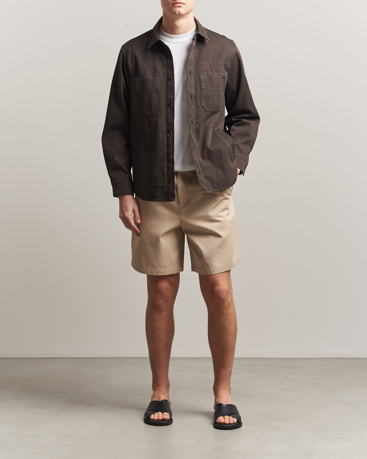 Homme | Chemises | A.P.C. | Noah Cotton Overshirt Dark Brown