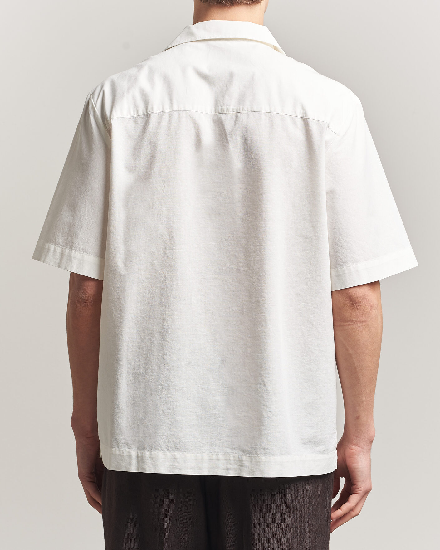 Homme | Chemises | A.P.C. | Jude Cotton/Linen Short Sleeve Shirt White