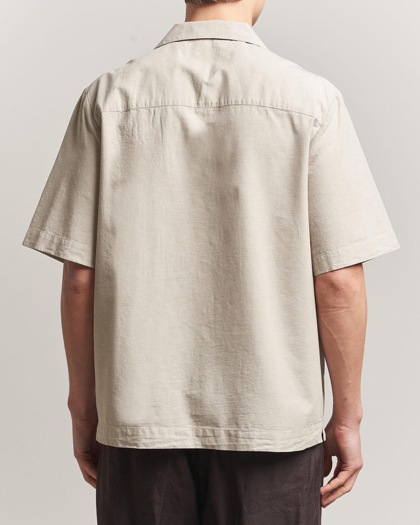 Homme | Chemises | A.P.C. | Jude Cotton/Linen Short Sleeve Shirt Sage Green