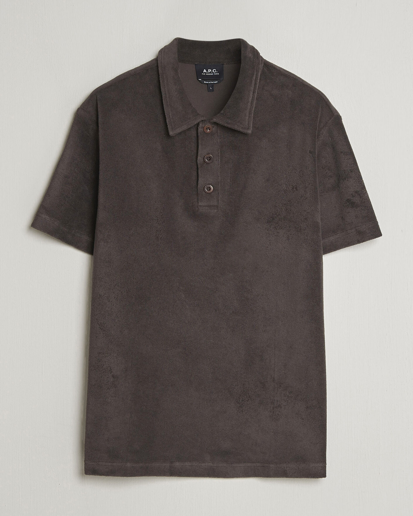 Homme | Polos | A.P.C. | Julian Cotton Knitted Polo Brown