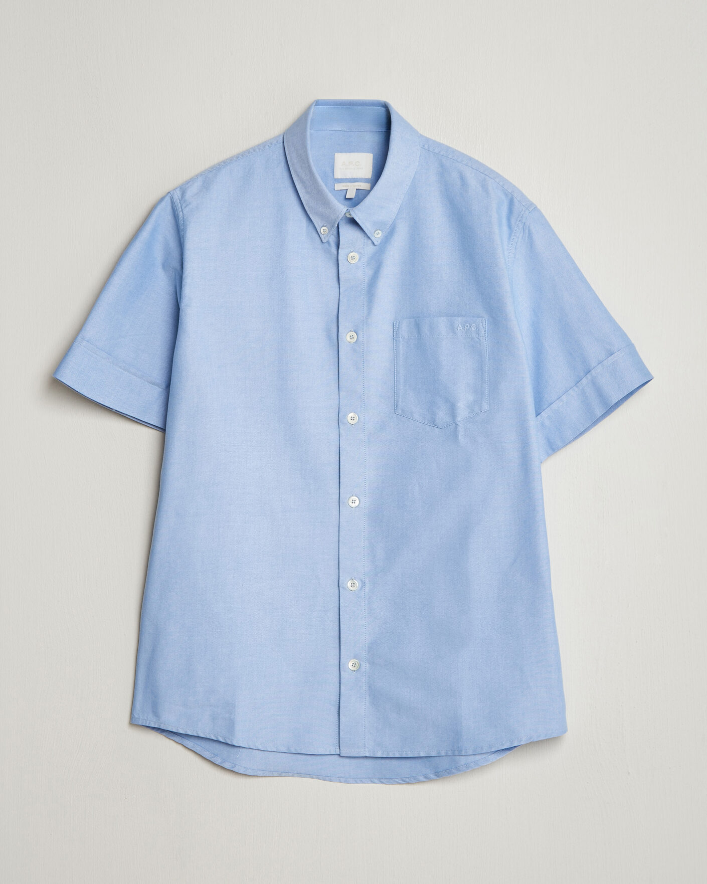 Homme | Chemises | A.P.C. | Jack Short Sleeve Shirt Light Blue