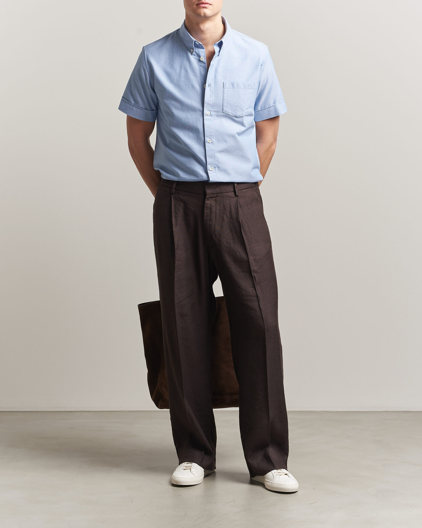 Homme | Chemises | A.P.C. | Jack Short Sleeve Shirt Light Blue