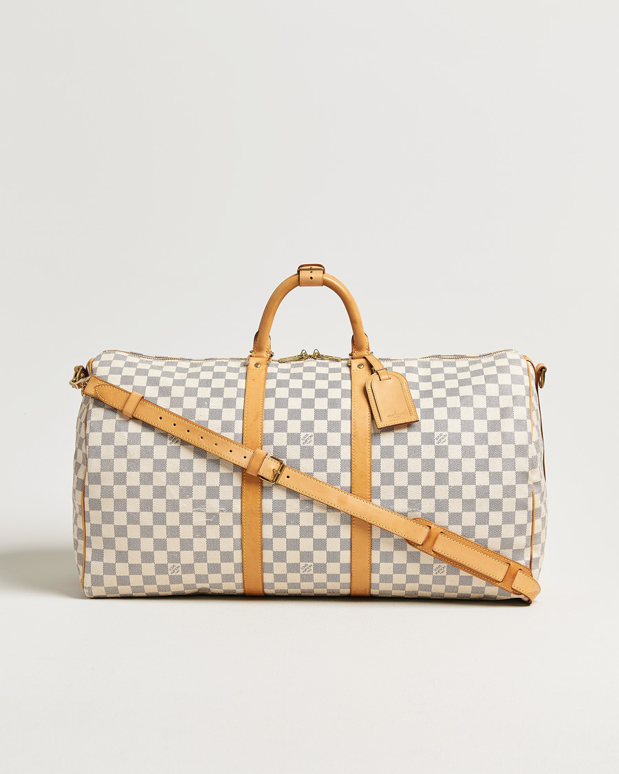 Homme | Pre-Owned & Vintage Bags | Louis Vuitton Pre-Owned | Keepall Bandouliére Damier Azur