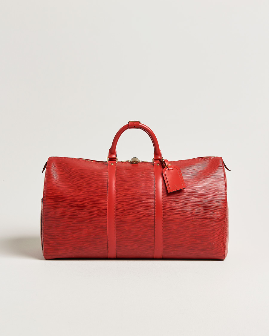 Homme | Pre-Owned & Vintage Bags | Louis Vuitton Pre-Owned | Keepall 50 Epi Leather Red