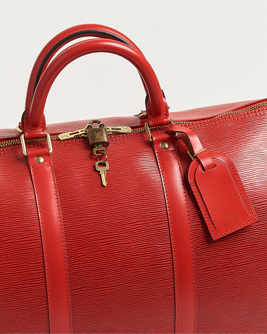 Homme | Pre-Owned & Vintage Bags | Louis Vuitton Pre-Owned | Keepall 50 Epi Leather Red