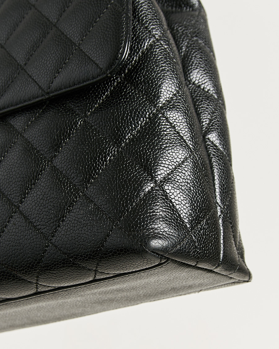 Homme | Pre-Owned & Vintage Bags | Chanel Pre-Owned | Kelly Top Handle Bag Caviar Black