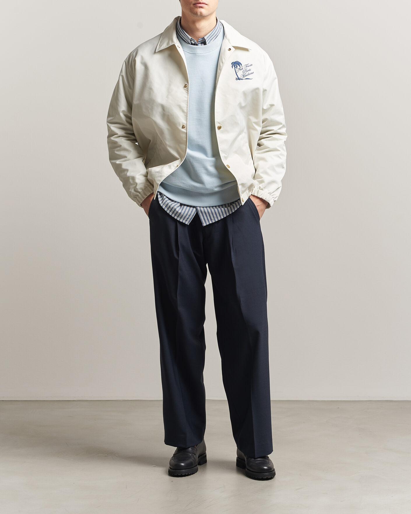 Homme | Manteaux Et Vestes | Drôle de Monsieur | Palmier Slogan Coach Jacket Off White