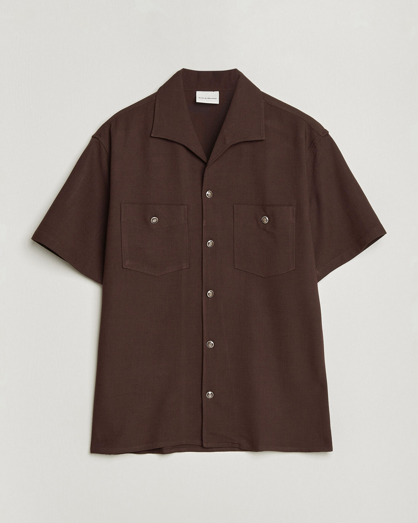 Homme | Chemises | Drôle de Monsieur | Viscose Resort Shirt Brown