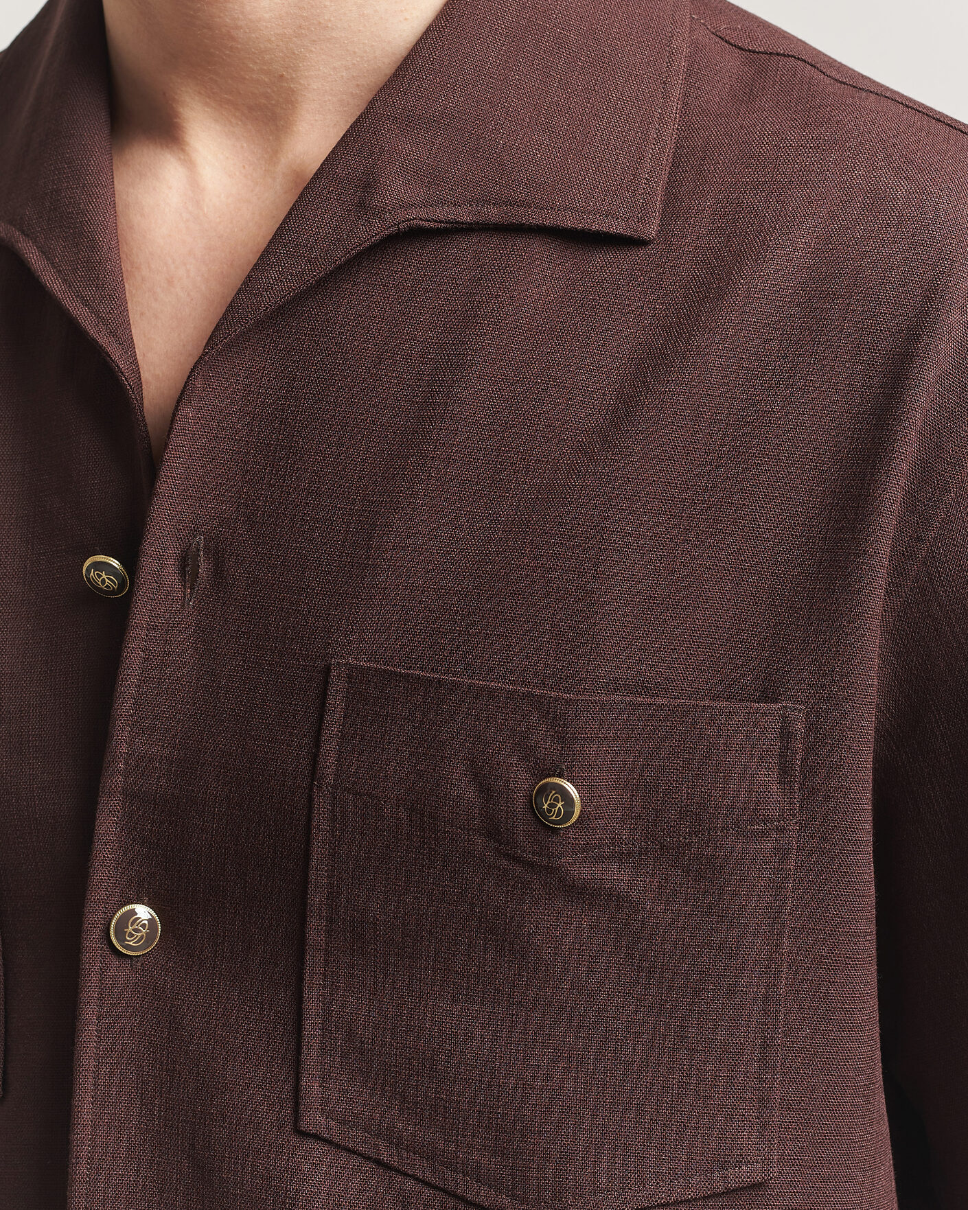Homme | Chemises | Drôle de Monsieur | Viscose Resort Shirt Brown