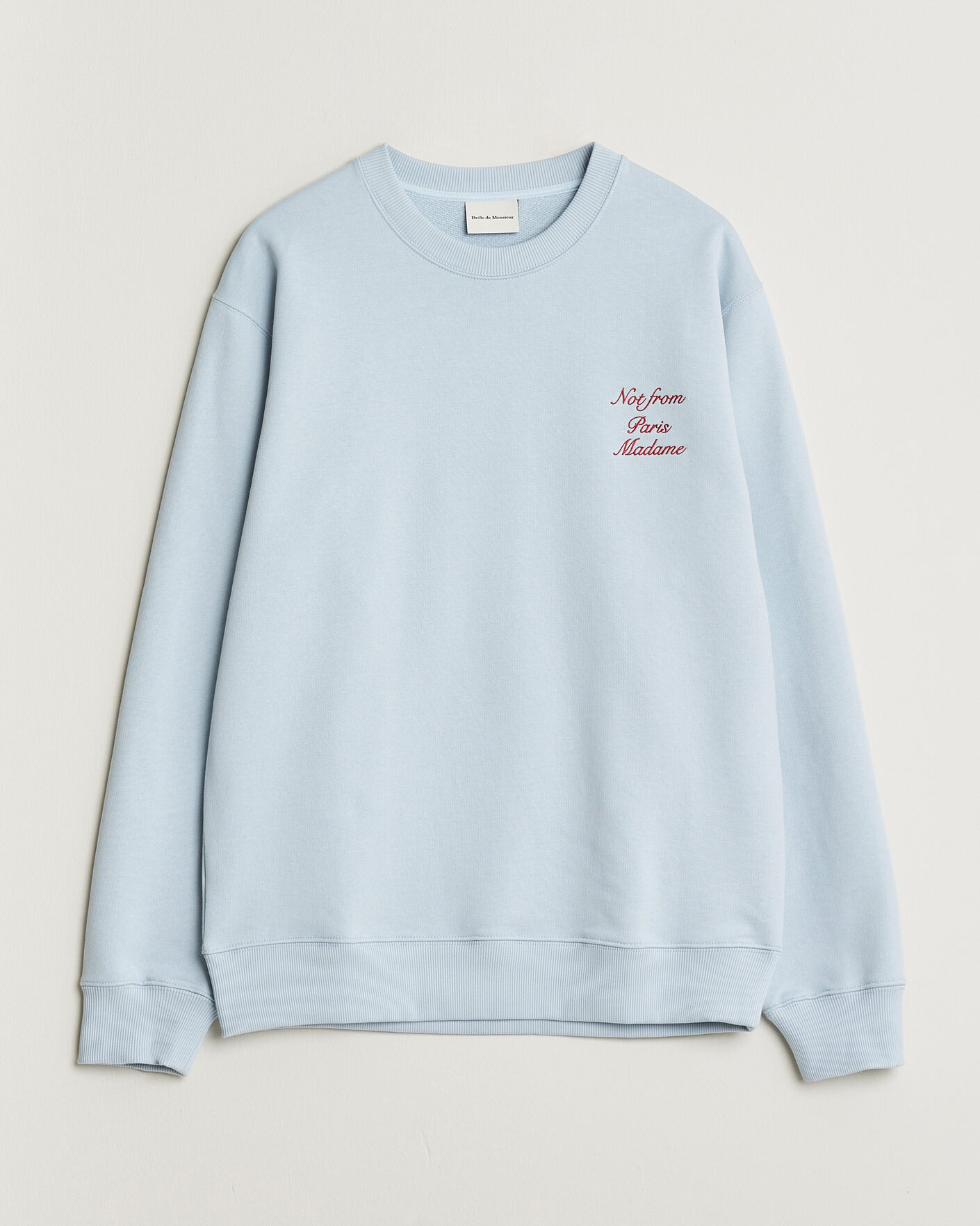 Homme | Pulls Et Tricots | Drôle de Monsieur | Slogan Cursive Sweatshirt Light Blue