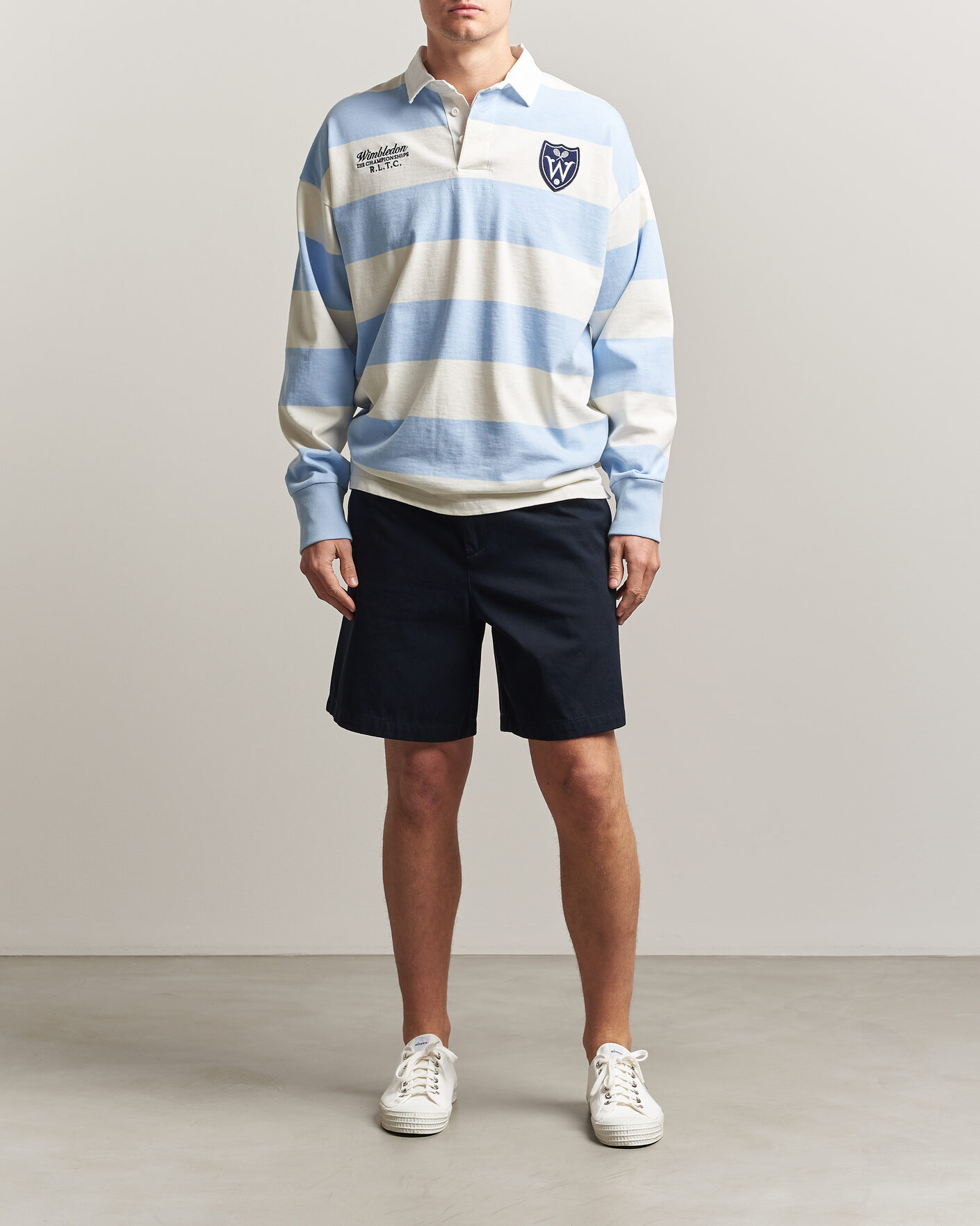 Homme | Pulls Et Tricots | Polo Ralph Lauren | Striped Rugby Pullover Office Blue/Deckwash White
