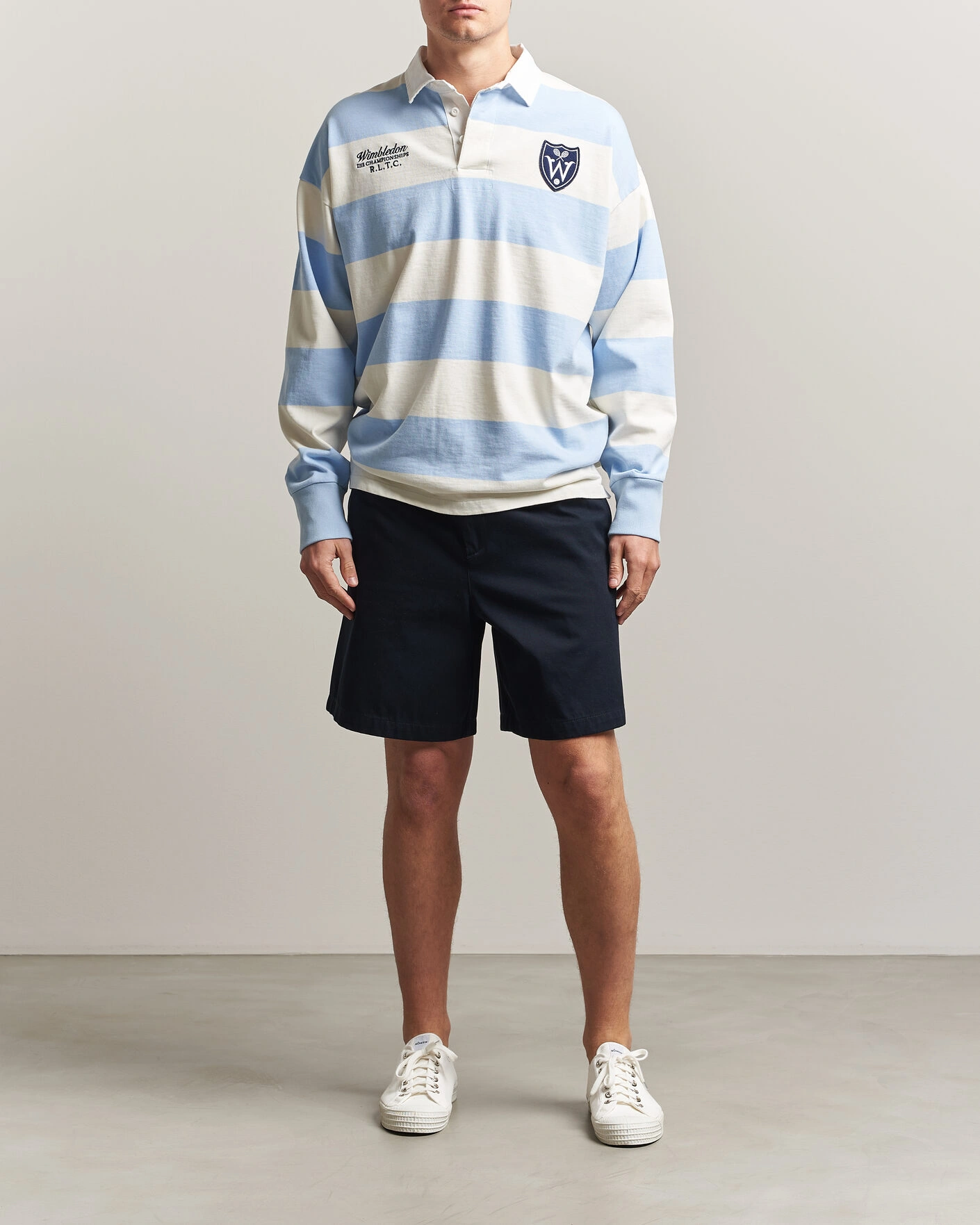 Homme | Pulls Et Tricots | Polo Ralph Lauren | Striped Rugby Pullover Office Blue/Deckwash White