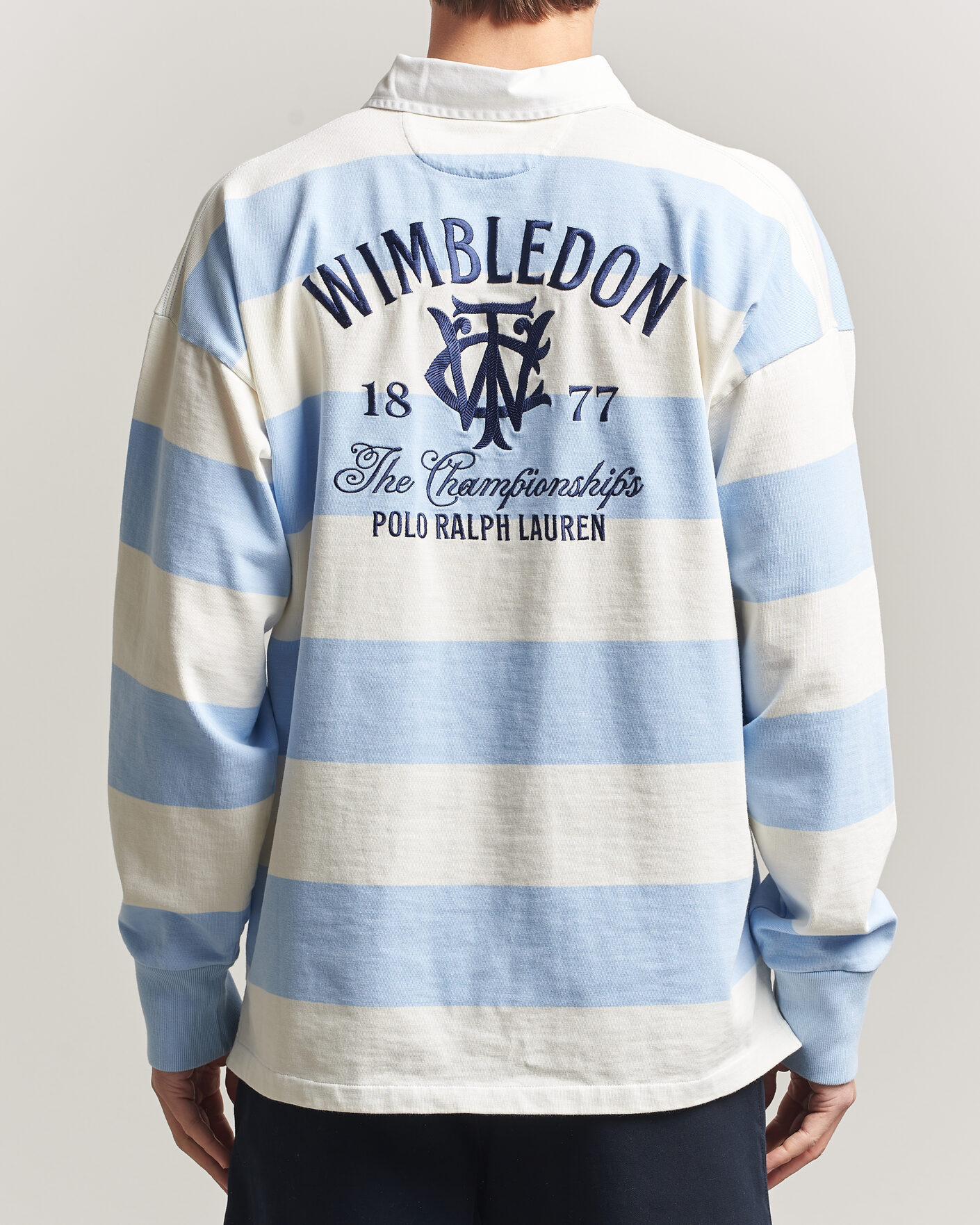 Homme | Pulls Et Tricots | Polo Ralph Lauren | Striped Rugby Pullover Office Blue/Deckwash White