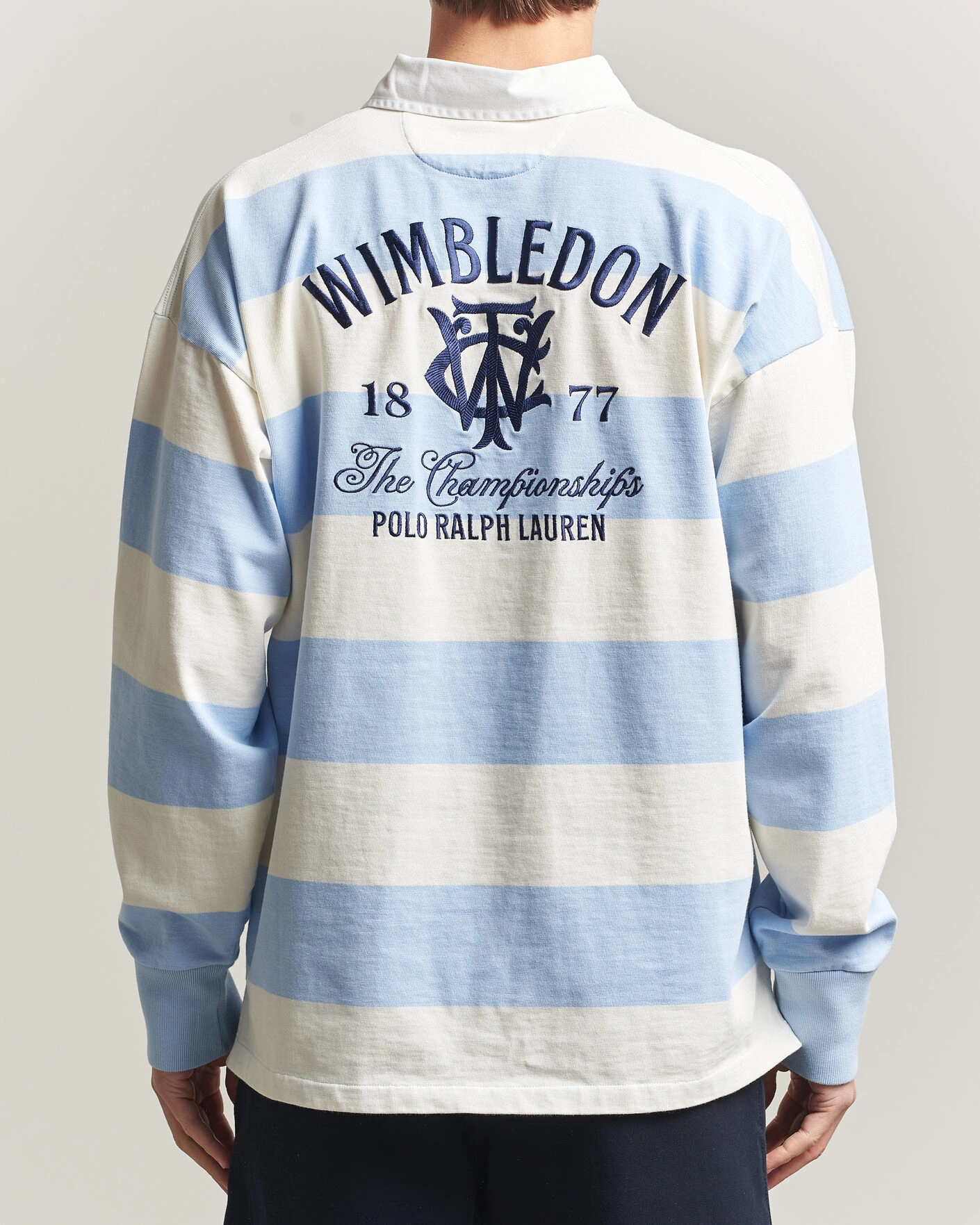 Homme | Pulls Et Tricots | Polo Ralph Lauren | Striped Rugby Pullover Office Blue/Deckwash White