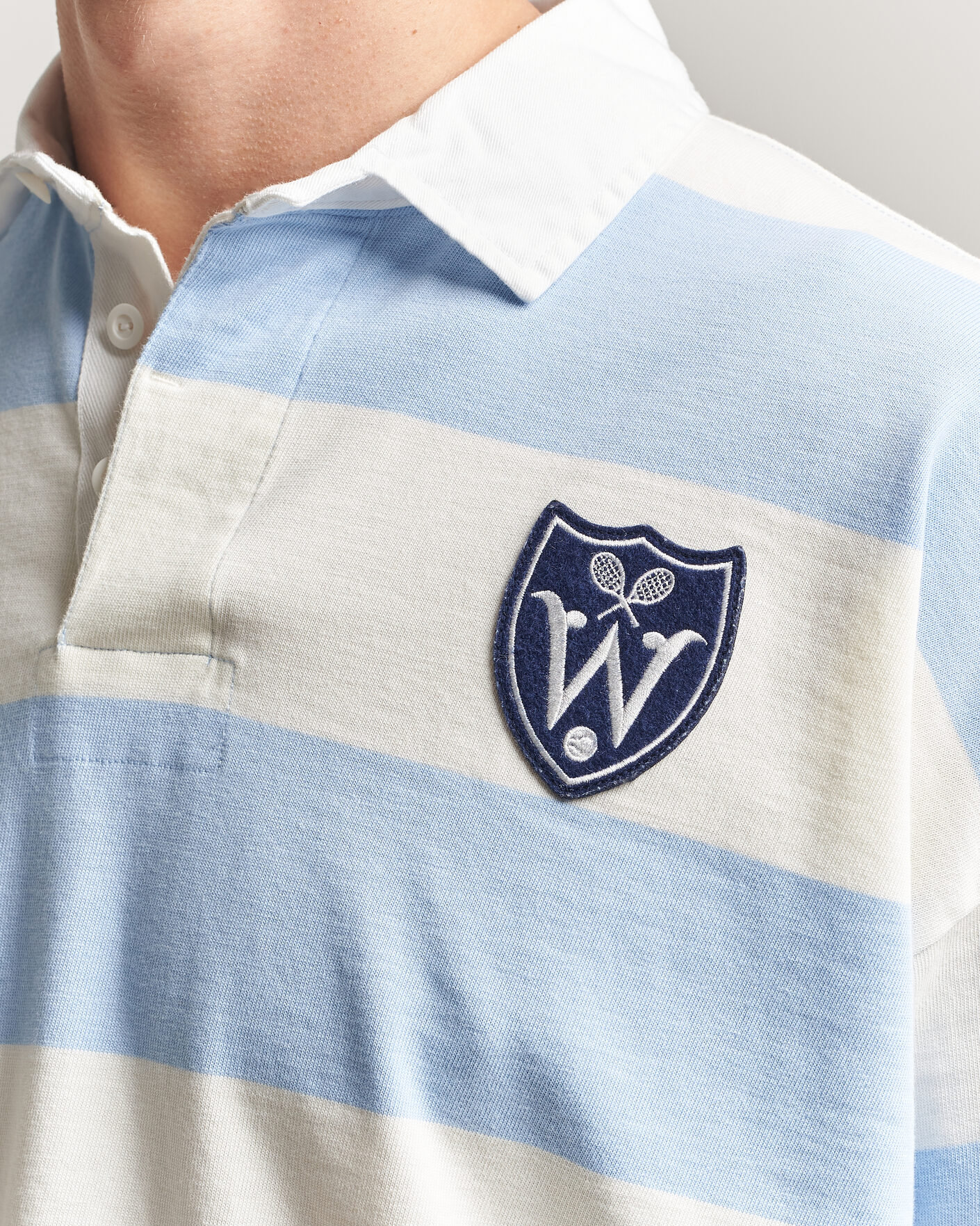 Homme | Pulls Et Tricots | Polo Ralph Lauren | Striped Rugby Pullover Office Blue/Deckwash White
