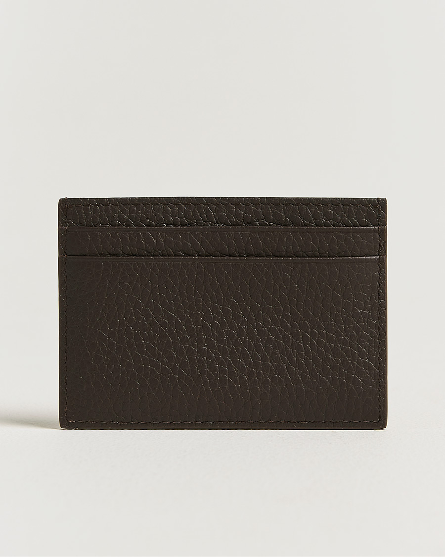 Homme | Portefeuilles | Tiger of Sweden | Wharf Leather Card Holder Dark Brown