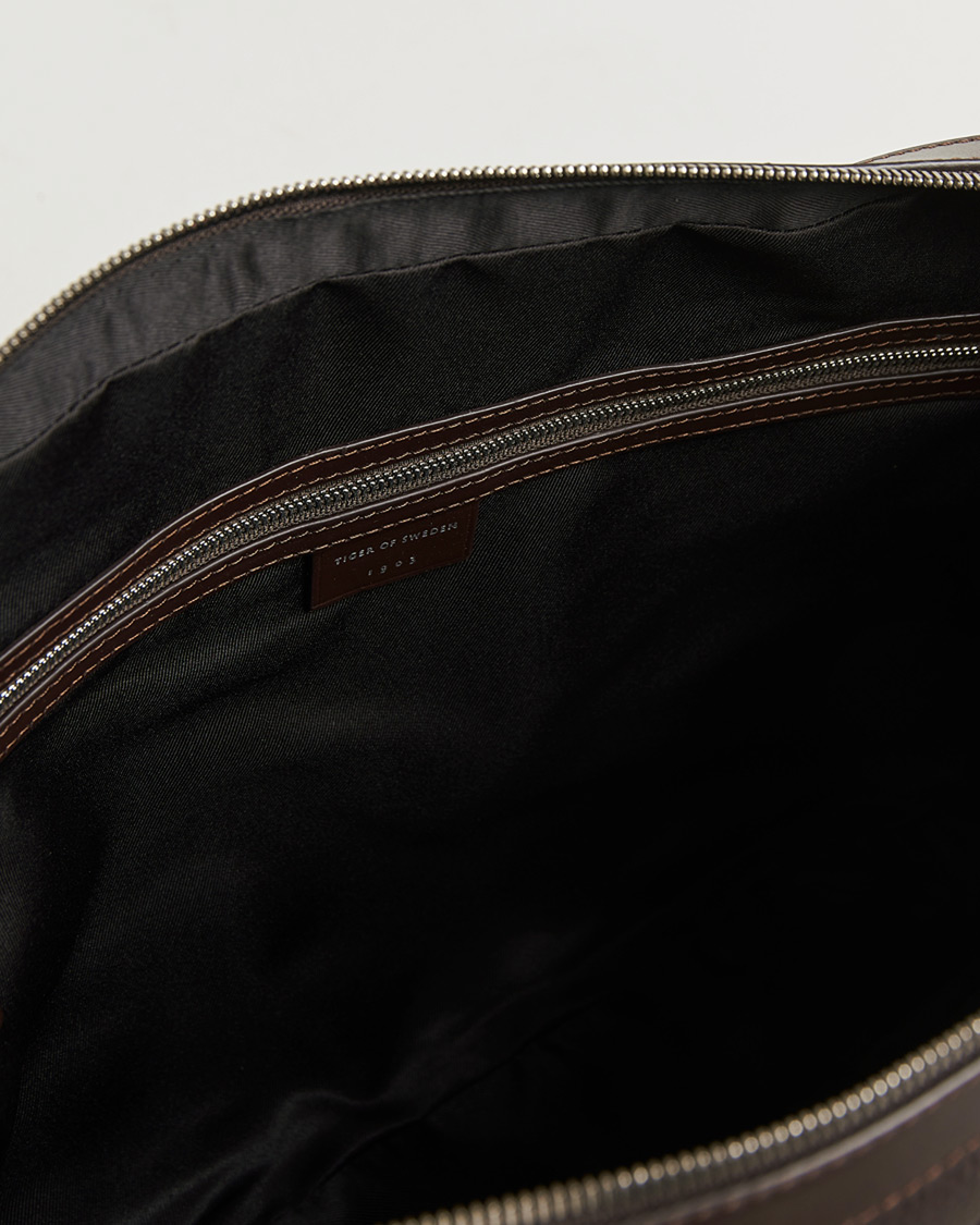 Homme | Sacs | Tiger of Sweden | Bosun Grained Leather Briefcase Dark Brown