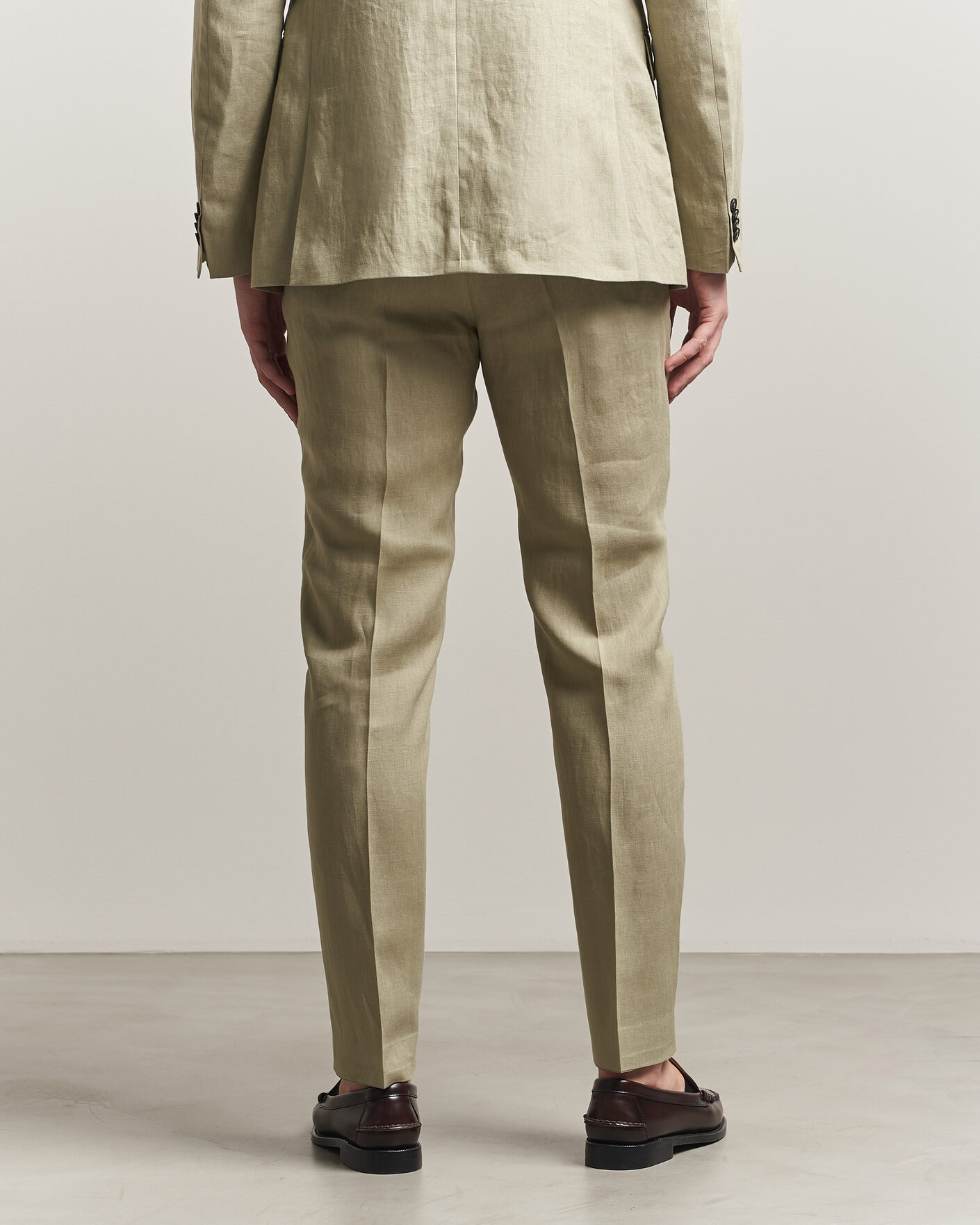 Homme | Pantalons | Tiger of Sweden | Tenuta Linen Suit Trousers Mole