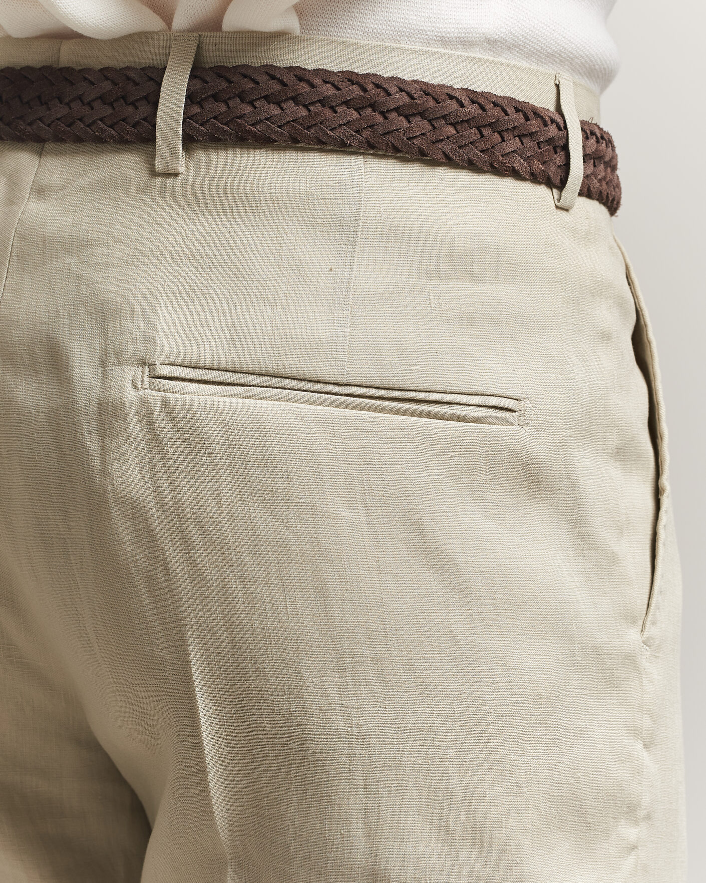 Homme | Pantalons | Tiger of Sweden | Tenuta Linen Suit Trousers Cream Sand