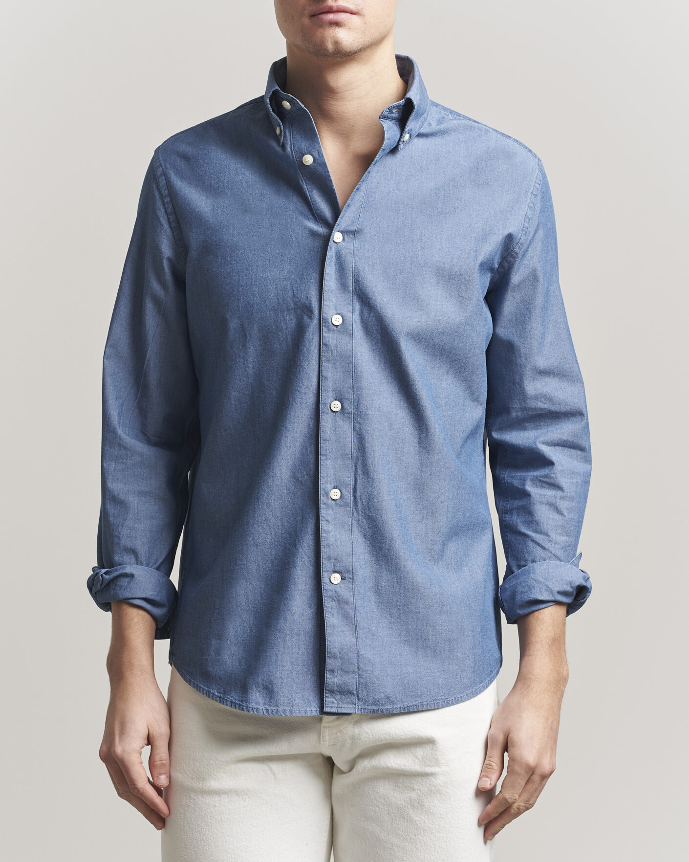 Homme | Chemises | Tiger of Sweden | Bjorn Denim Shirt Bering Sea