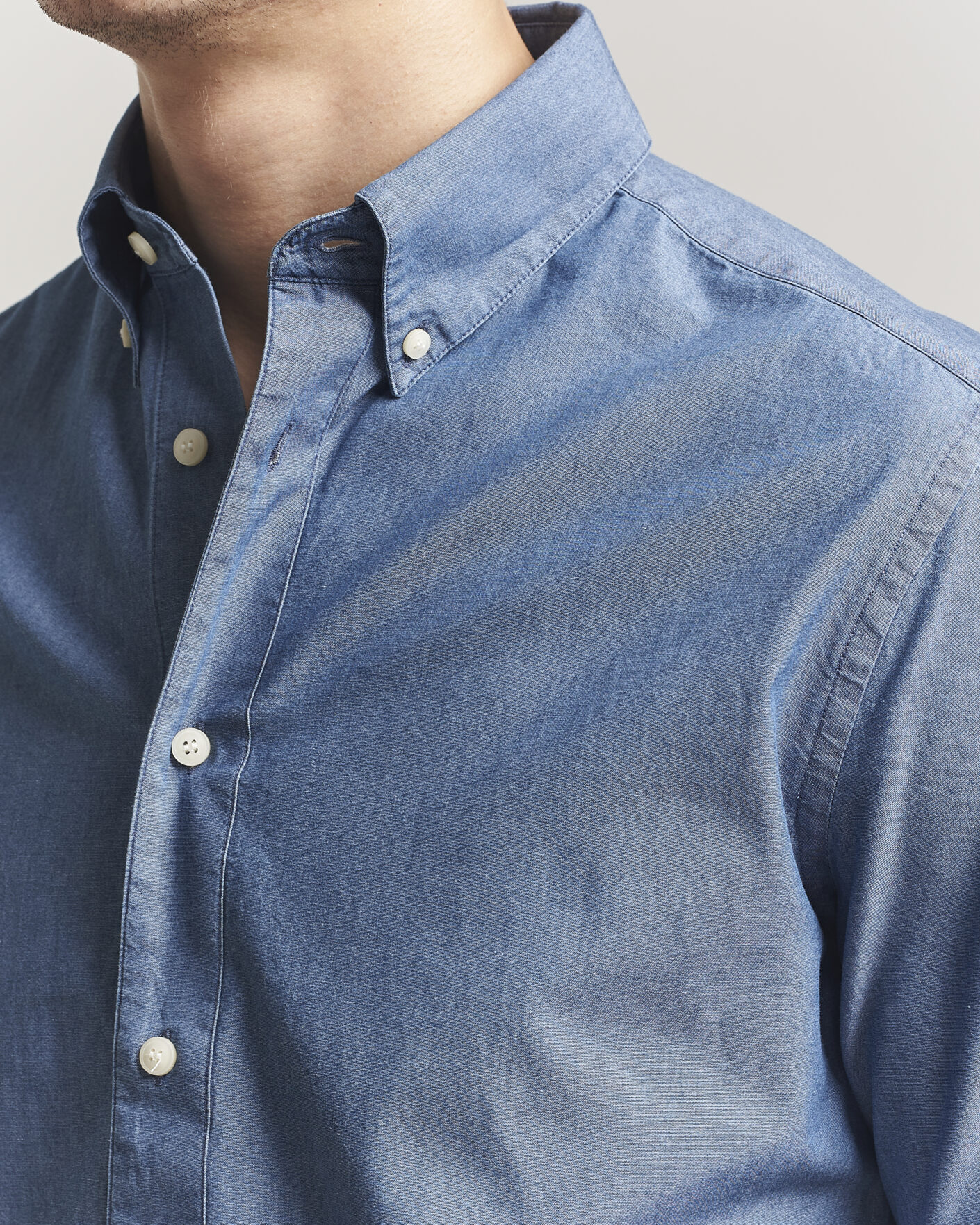 Homme | Chemises | Tiger of Sweden | Bjorn Denim Shirt Bering Sea