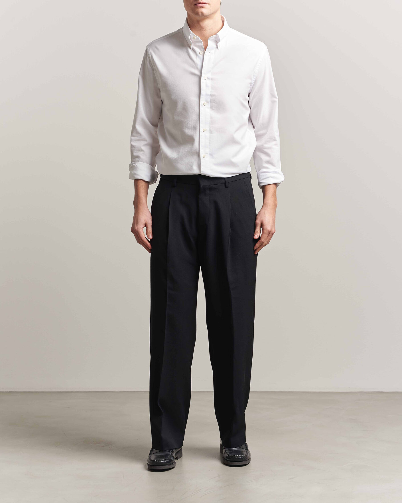 Homme | Chemises | Tiger of Sweden | Bjorn Oxford Shirt Pure White