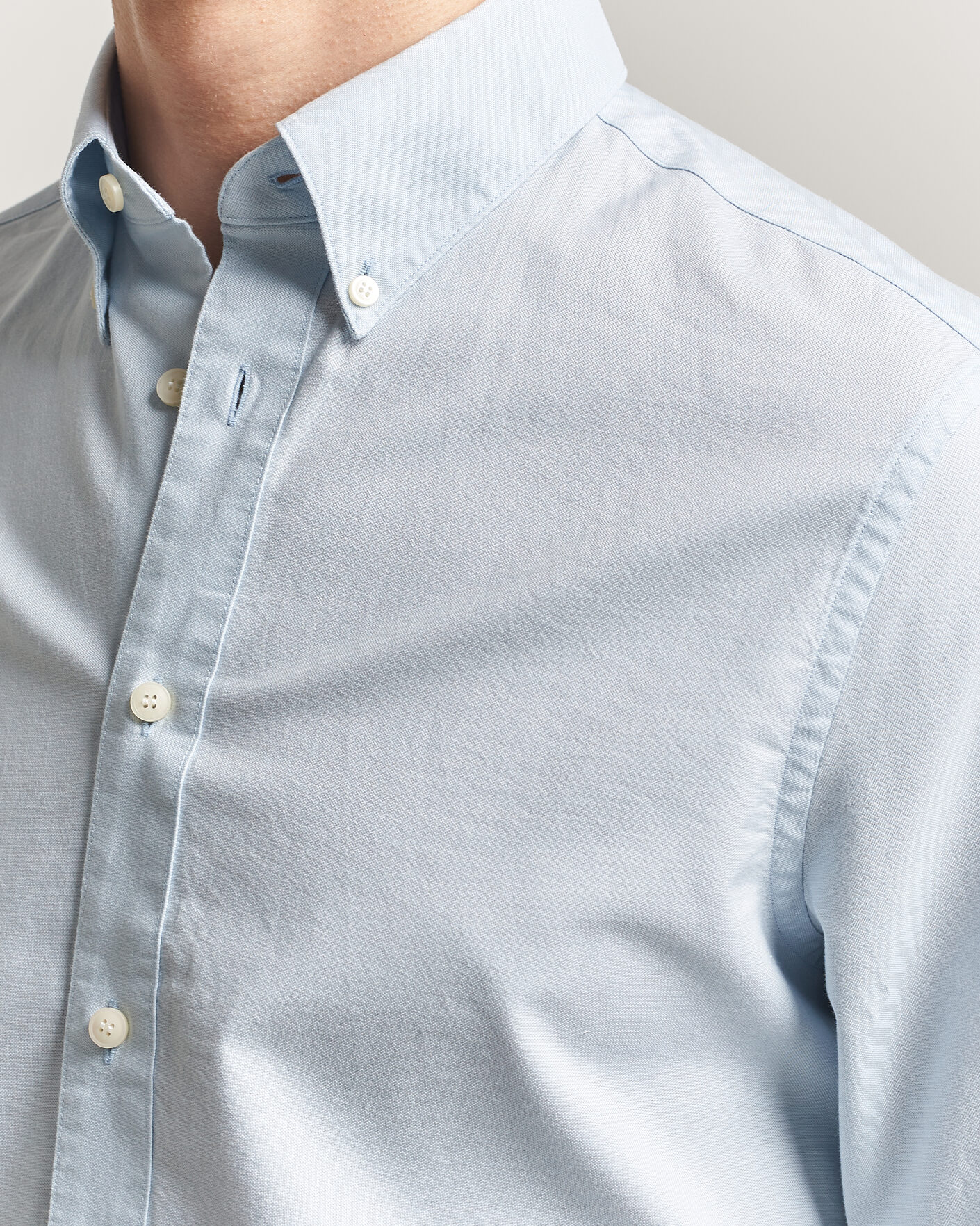Homme | Chemises | Tiger of Sweden | Bjorn Oxford Shirt Light Blue