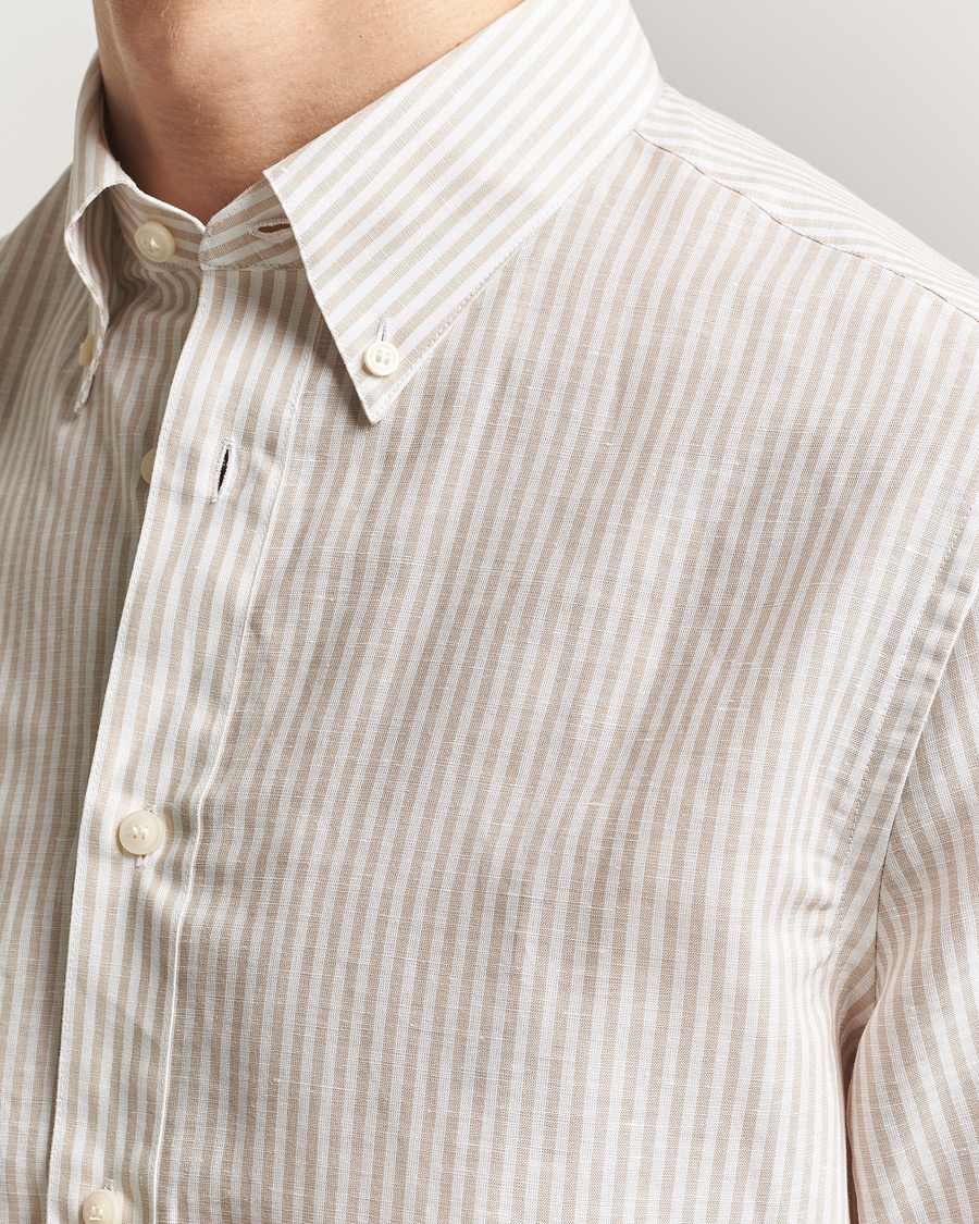 Homme | Chemises | Tiger of Sweden | Bjorn Cotton/Linen Striped Shirt Tehina