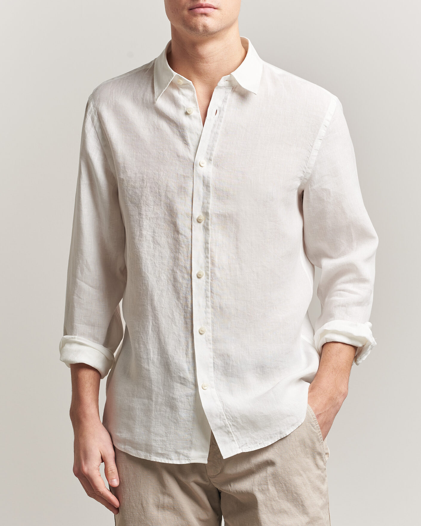 Homme | Chemises | Tiger of Sweden | Spenser Linen Shirt Off White