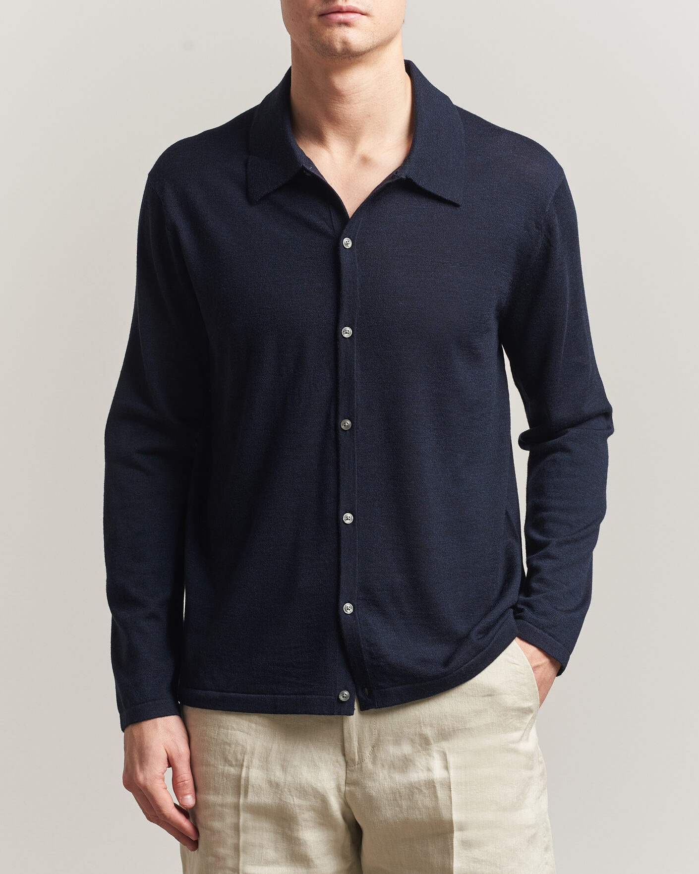 Homme | Pulls Et Tricots | Tiger of Sweden | Verklin Merino Knitted Cardigan Light Ink