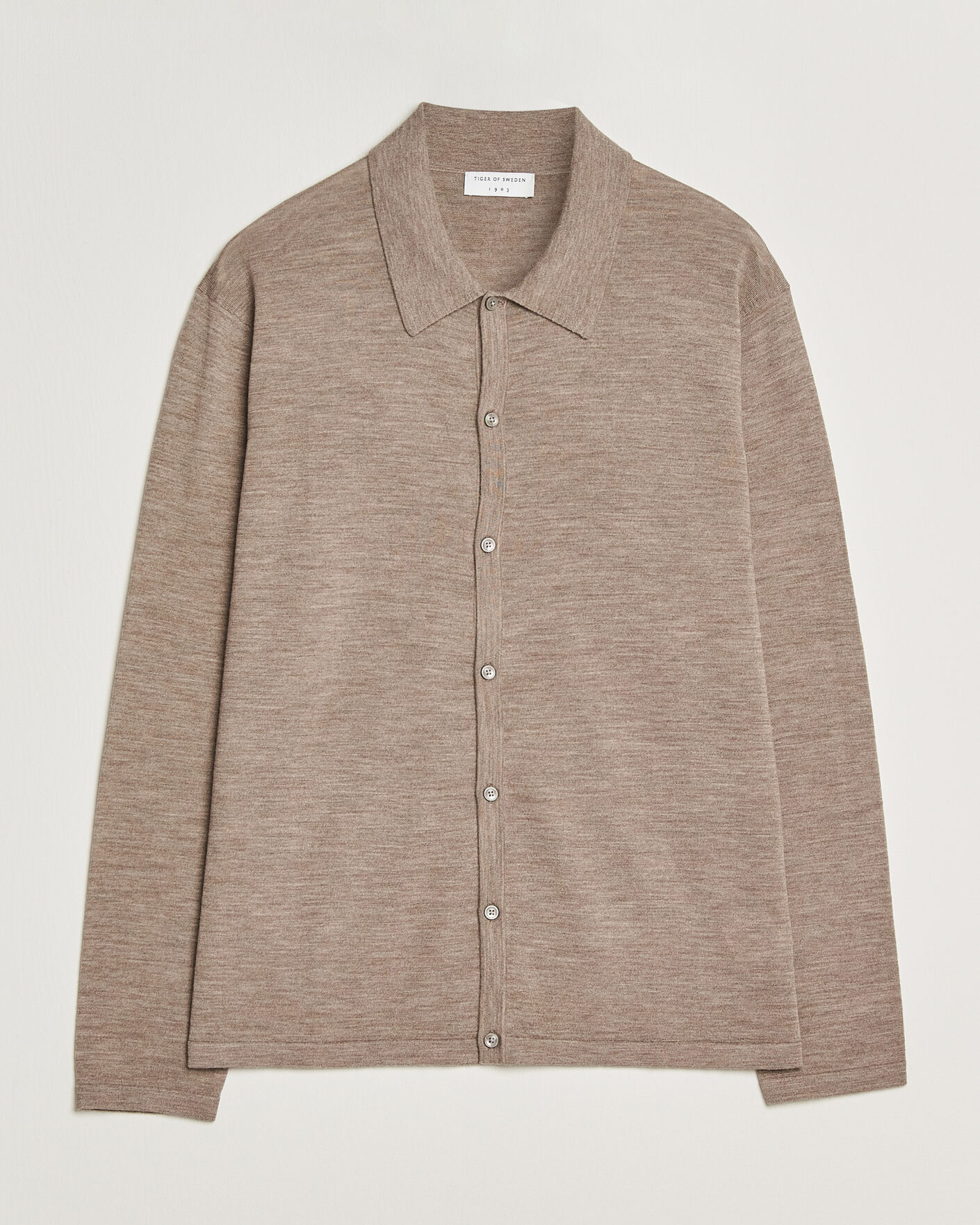 Homme | Pulls Et Tricots | Tiger of Sweden | Verklin Merino Knitted Cardigan Beige Melange