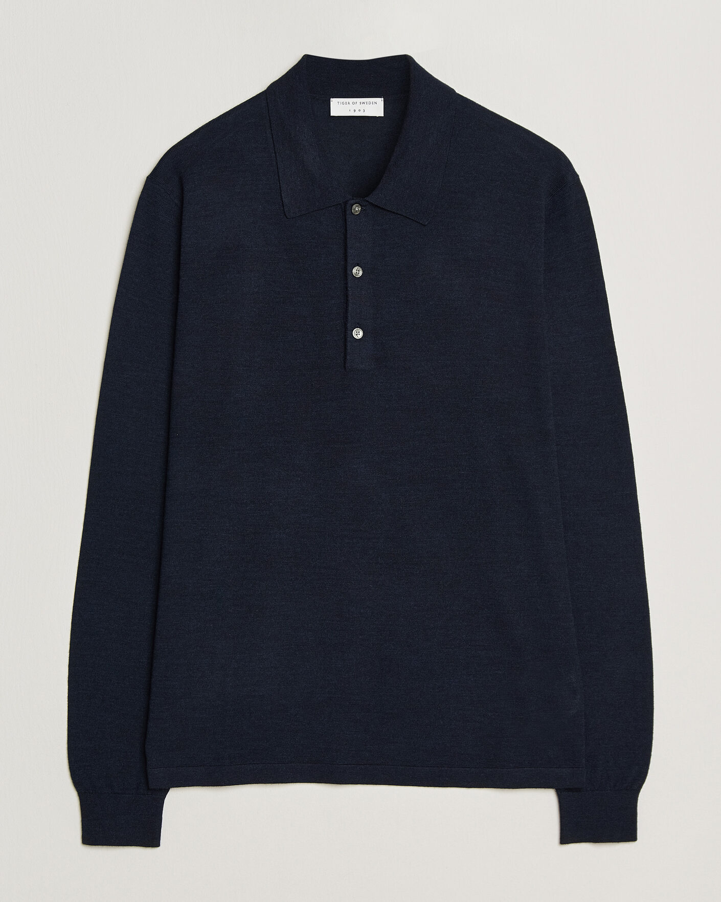 Homme | Pulls Et Tricots | Tiger of Sweden | Eross Merino Knitted Polo Light Ink
