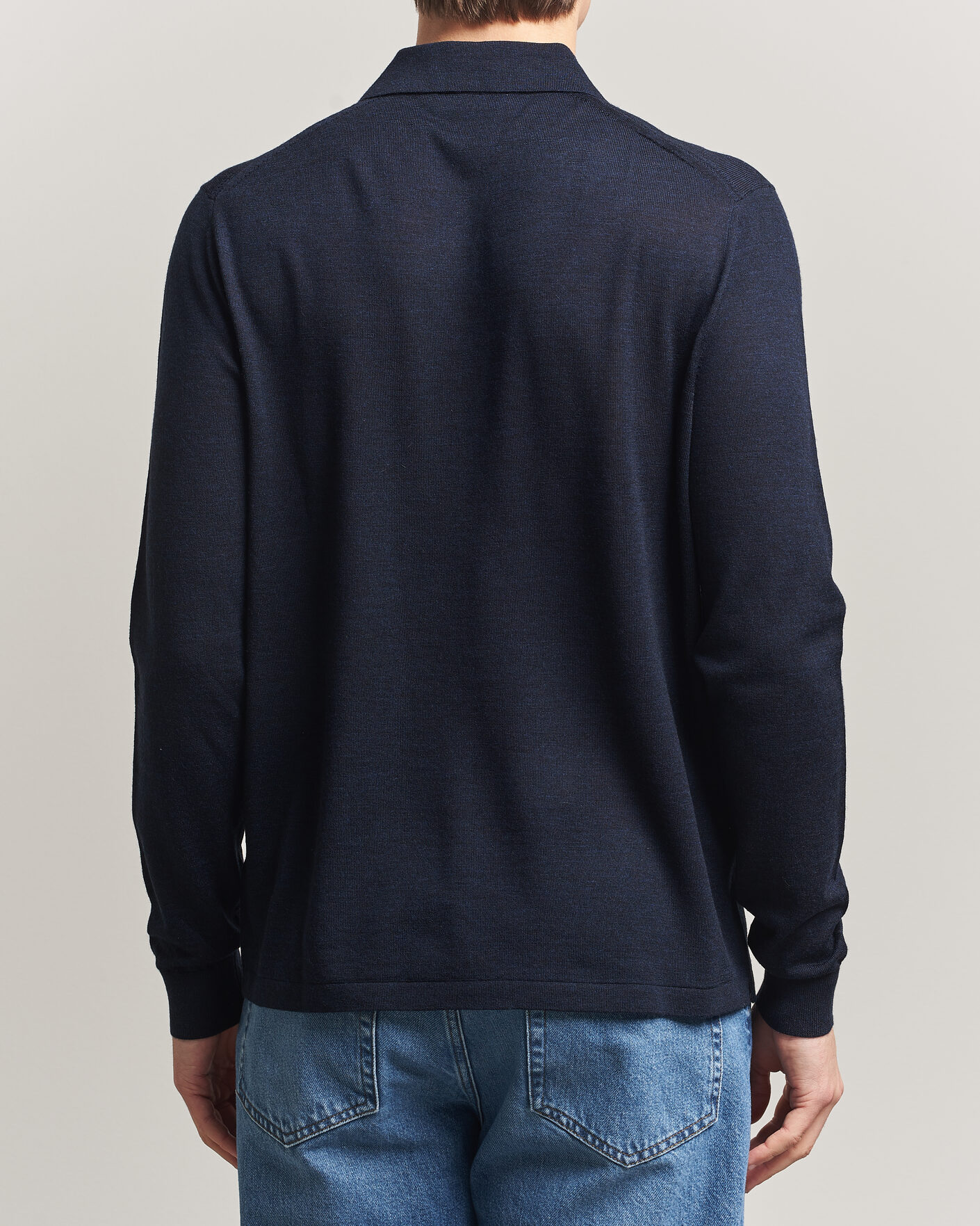 Homme | Pulls Et Tricots | Tiger of Sweden | Eross Merino Knitted Polo Light Ink