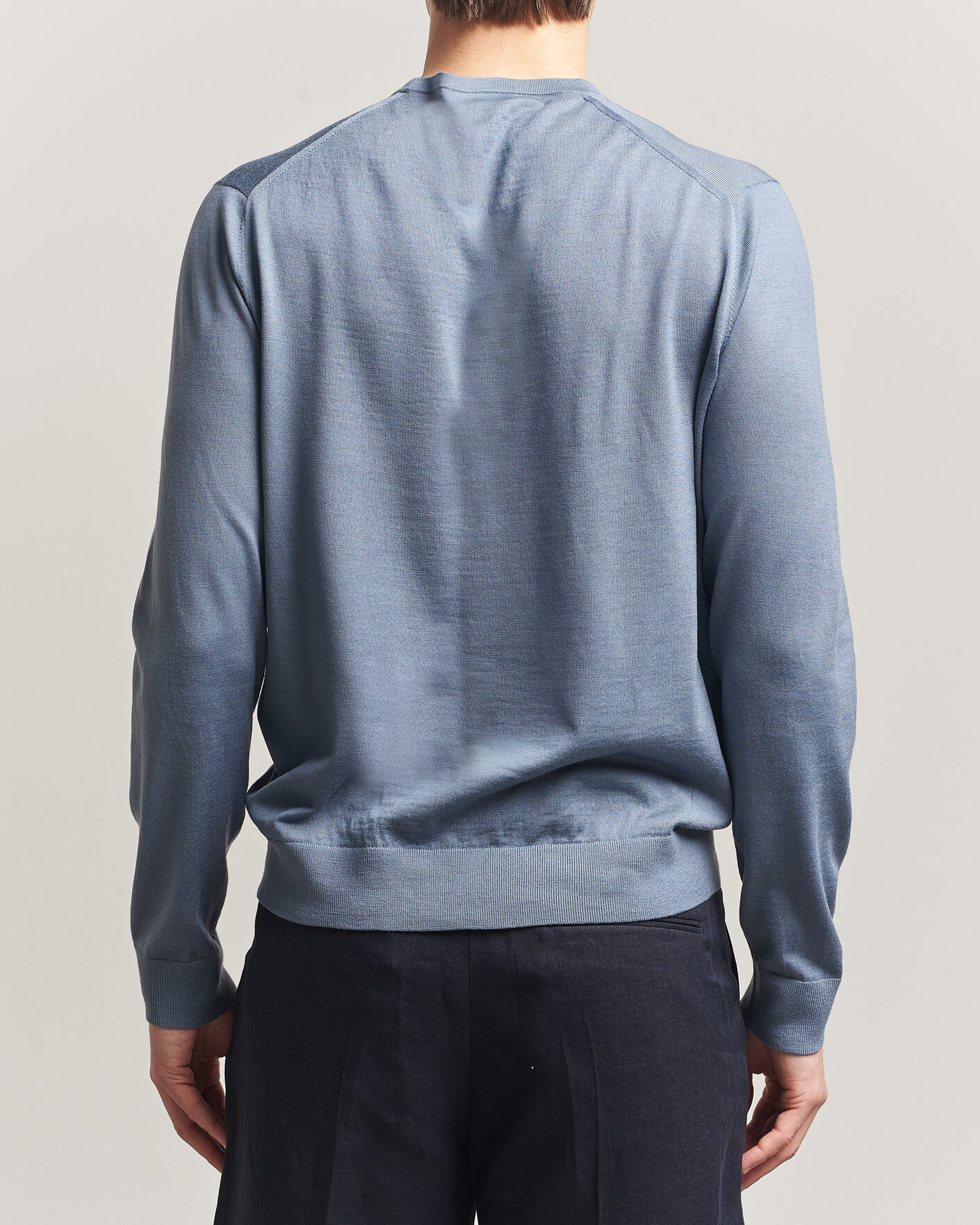 Homme | Pulls Et Tricots | Tiger of Sweden | Connor Merino Knitted Crew Neck Dull Blue