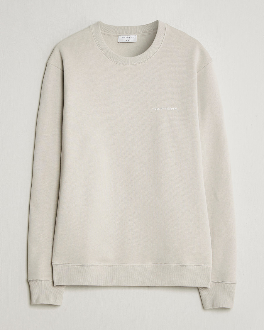 Homme | Pulls Et Tricots | Tiger of Sweden | Emerson Crew Neck Sweatshirt Seline Grey