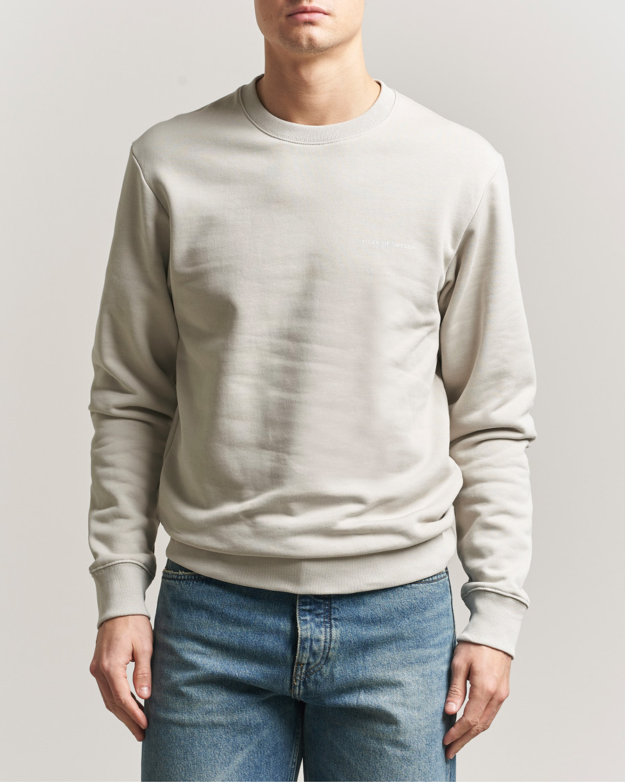 Homme | Pulls Et Tricots | Tiger of Sweden | Emerson Crew Neck Sweatshirt Seline Grey