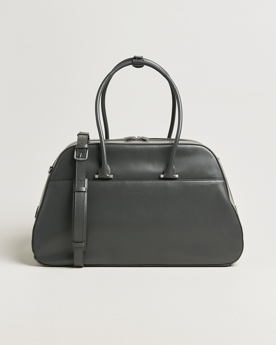 Homme | Sacs | Tiger of Sweden | Navisa Smooth Leather Weekendbag Jet Grey