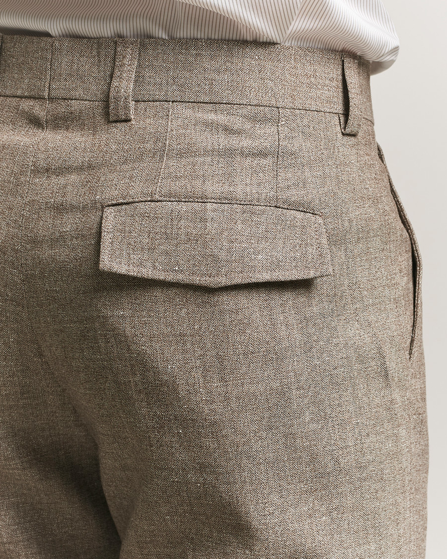 Homme | Pantalons | Tiger of Sweden | Mend Wool/Linen Cargo Trousers Sawgrass Brown