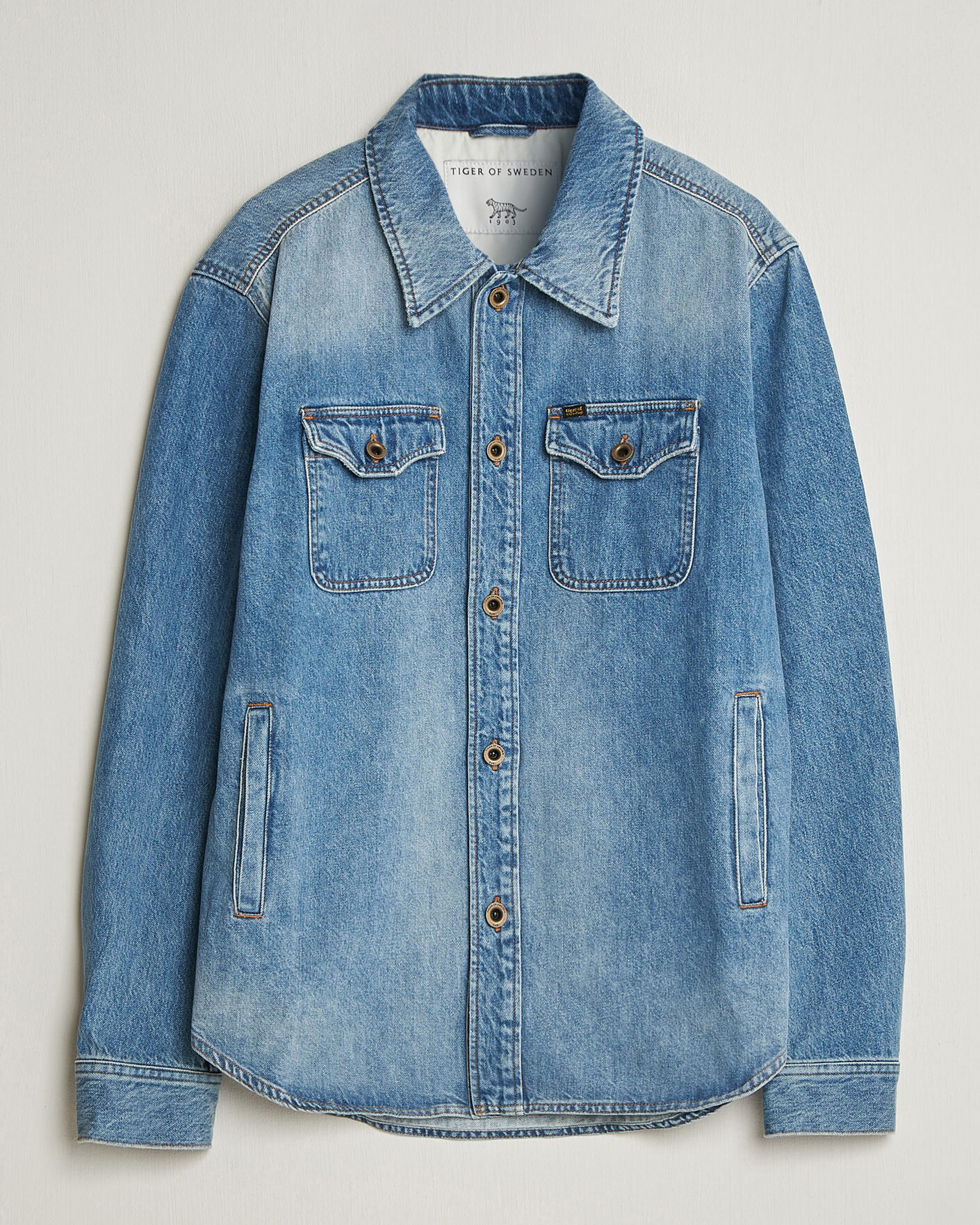 Homme | Manteaux Et Vestes | Tiger of Sweden | Get Denim Jacket Light Blue