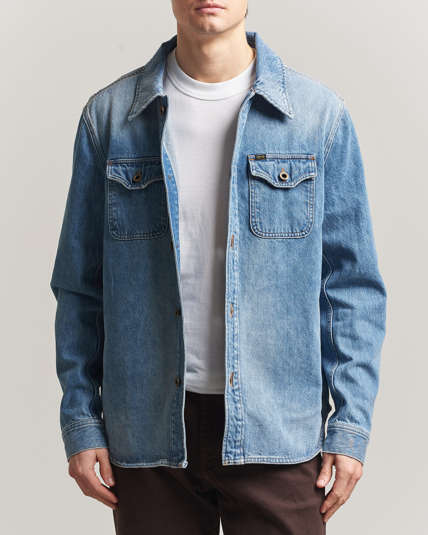 Homme | Manteaux Et Vestes | Tiger of Sweden | Get Denim Jacket Light Blue