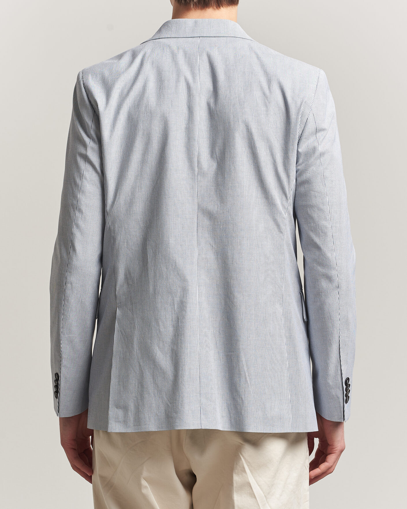 Homme | Blazers | Tiger of Sweden | Ease Cotton Double Breasted Blazer Thunder Blue