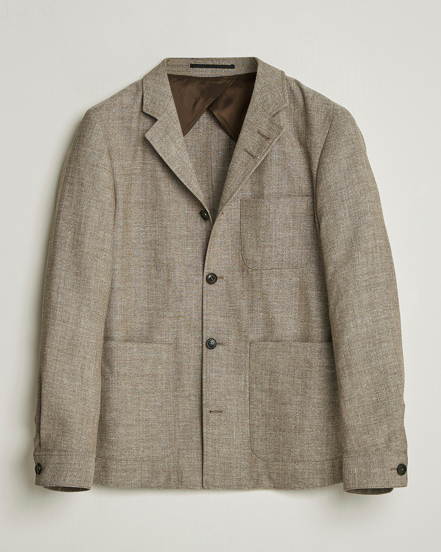 Homme | Blazers | Tiger of Sweden | Harrison Wool/Linen Blazer Sawgrass Brown