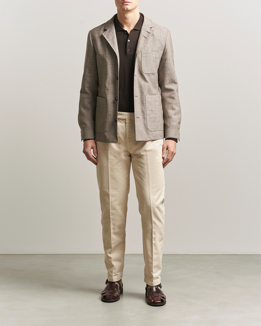 Homme | Blazers | Tiger of Sweden | Harrison Wool/Linen Blazer Sawgrass Brown
