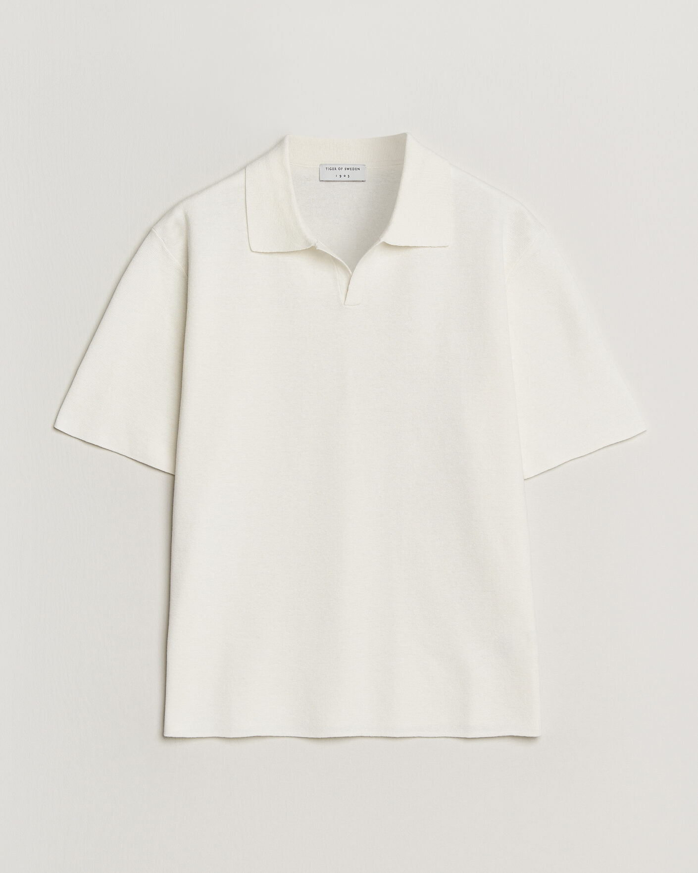 Homme | Polos | Tiger of Sweden | Maelon Cotton/Linen Knitted Polo Pure White