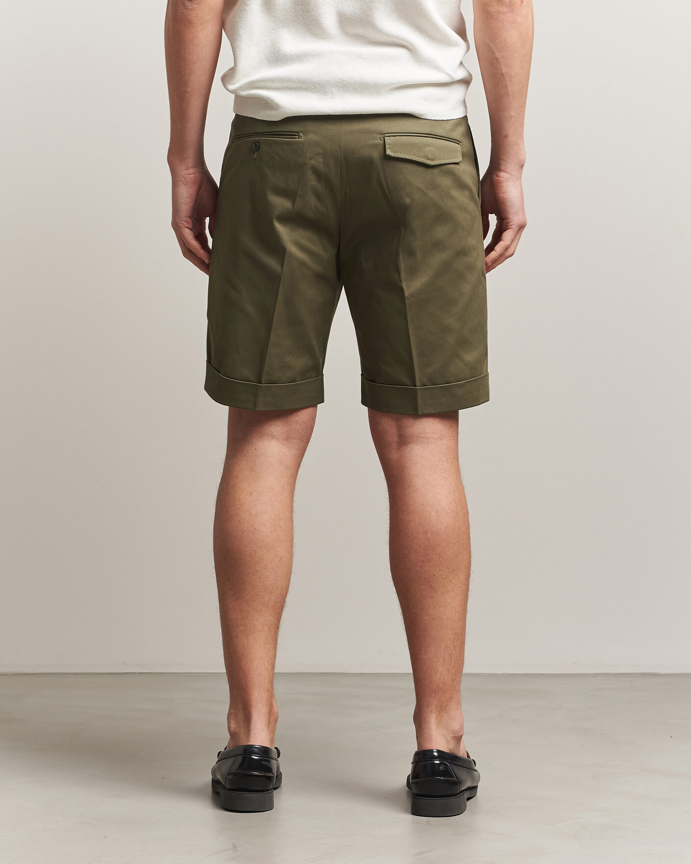 Homme | Shorts | Tiger of Sweden | Tenut Cotton Chino Shorts Kalamata Green