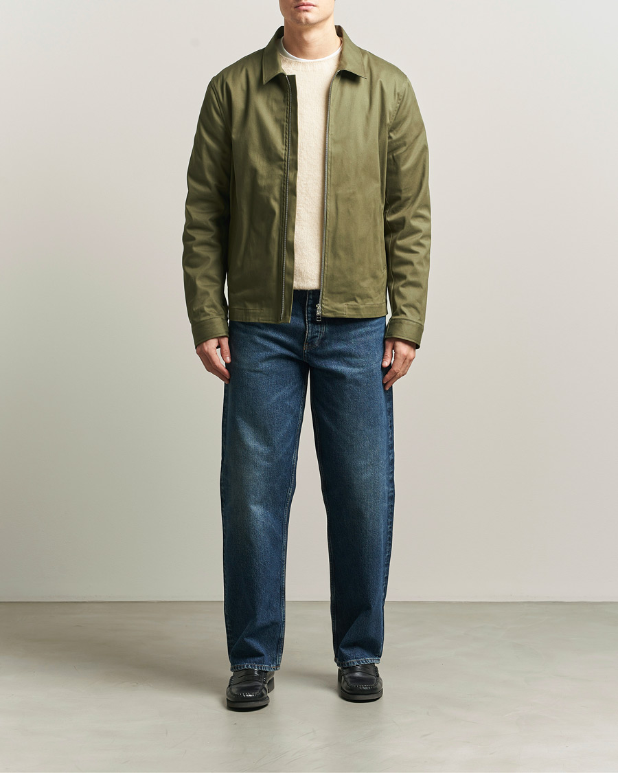 Homme | Chemises | Tiger of Sweden | Barnaby Cotton Overshirt Kalamata Green