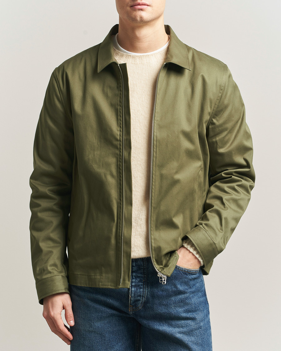 Homme | Chemises | Tiger of Sweden | Barnaby Cotton Overshirt Kalamata Green