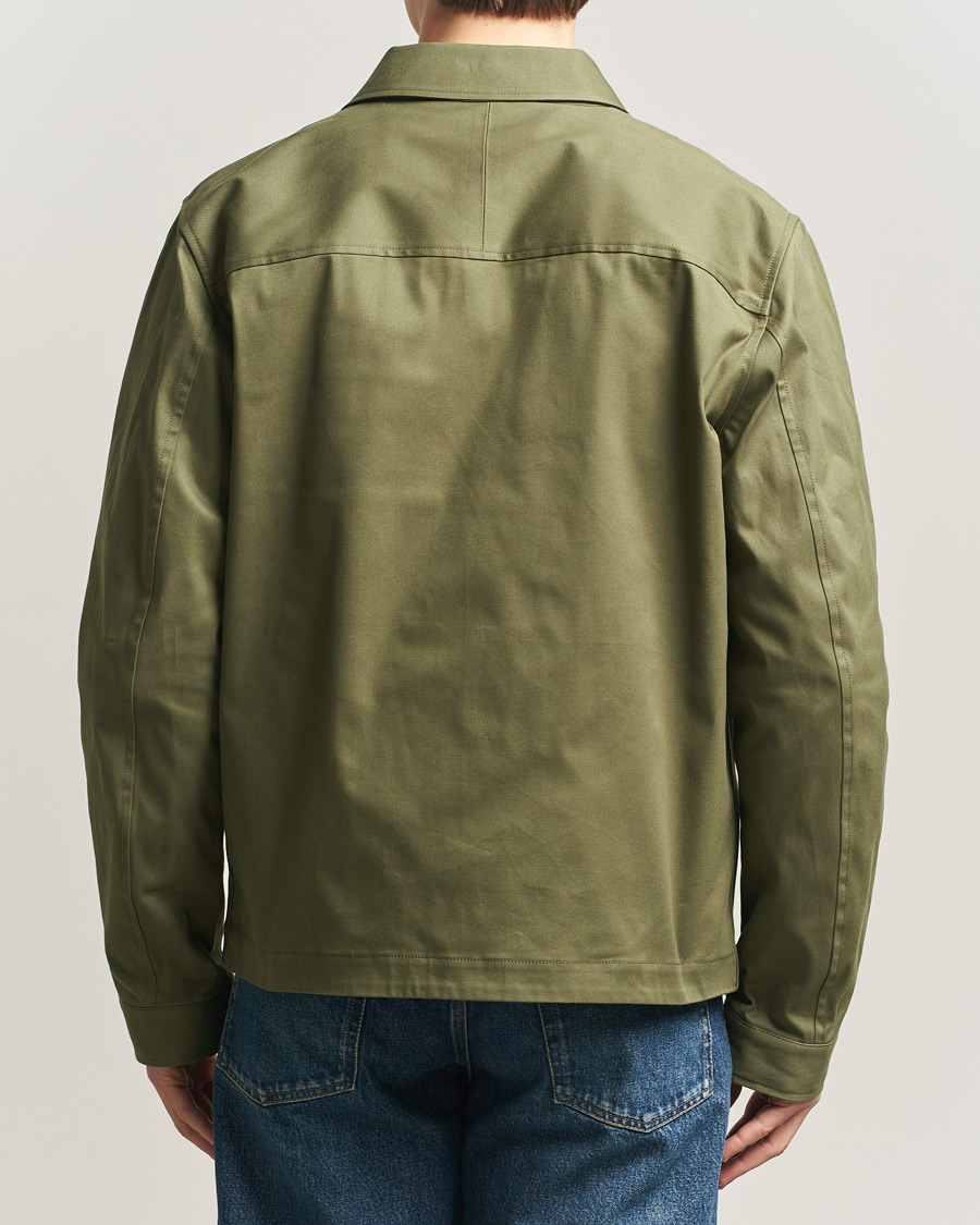 Homme | Chemises | Tiger of Sweden | Barnaby Cotton Overshirt Kalamata Green